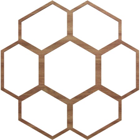 Ekena Millwork Florin Wood Fretwork Pierced Ceiling Medallion, Walnut, 18"OD x 7 5/8"ID x 1/4"T CMWP18X18X0250FOWA